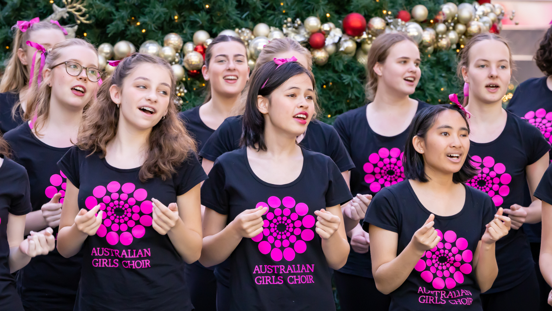Australian Girls Choir Christmas carols Collins Place Melbourne CBD