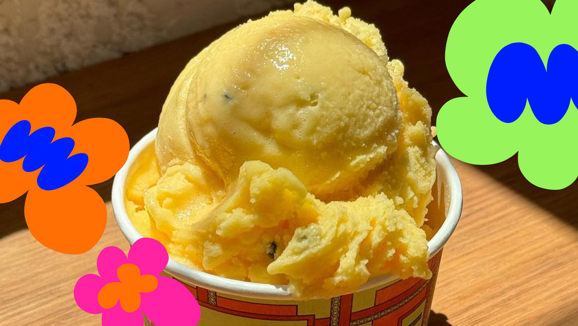 Messina scoop of gelato in a paper cup